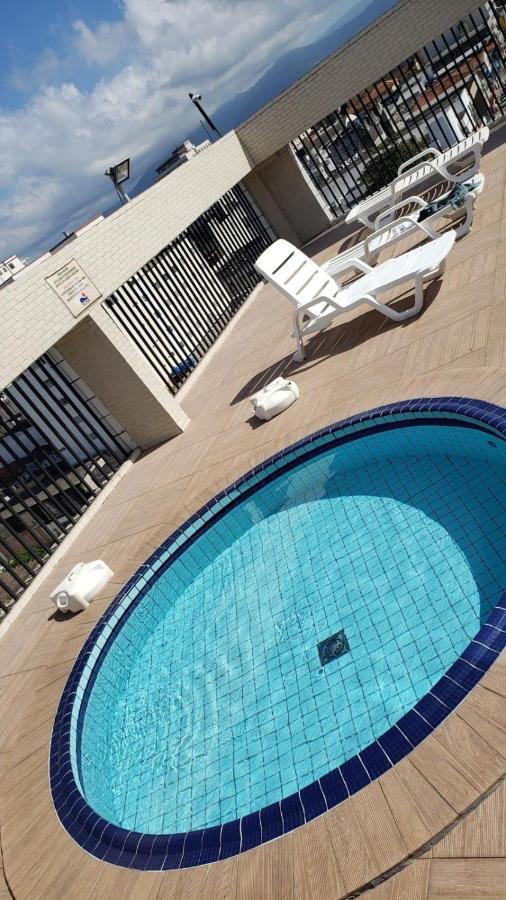 Flat Completo Novo A 350M Da Praia Com Piscina São Vicente Dış mekan fotoğraf
