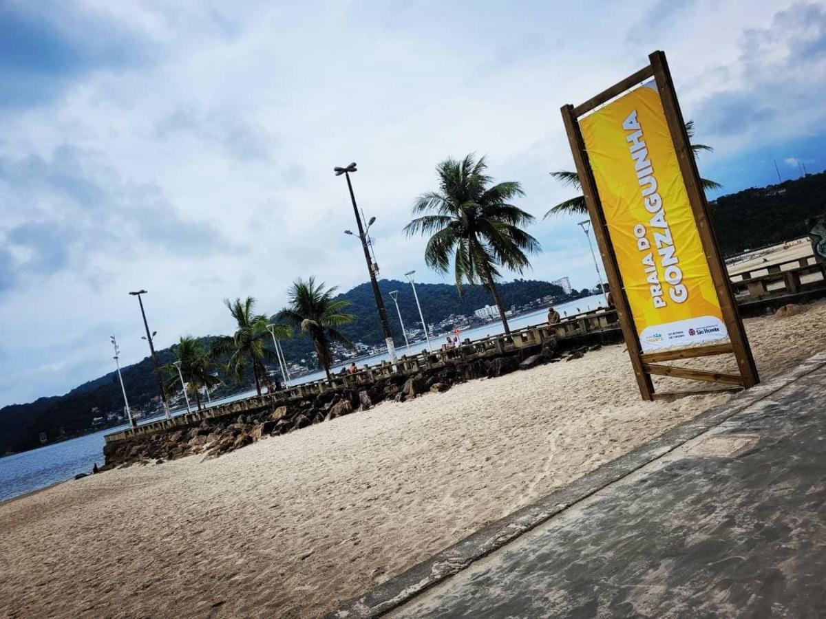 Flat Completo Novo A 350M Da Praia Com Piscina São Vicente Dış mekan fotoğraf